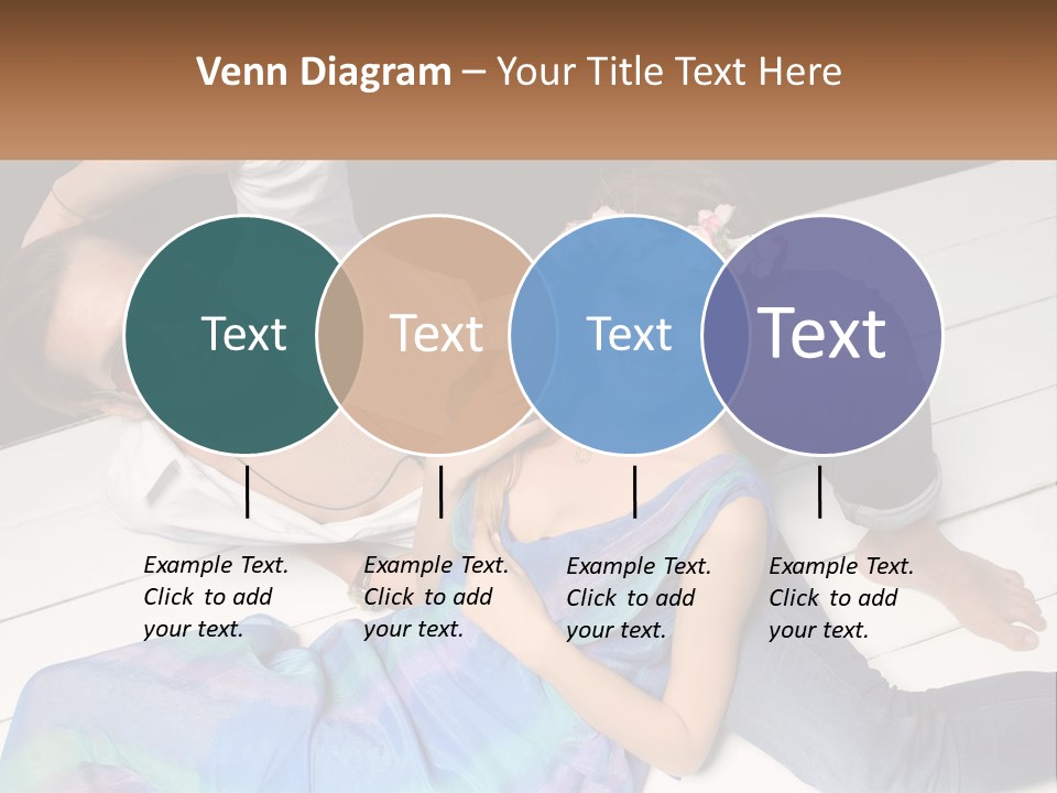 A Man And A Woman Laying On A Dock PowerPoint Template