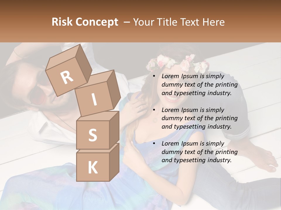 A Man And A Woman Laying On A Dock PowerPoint Template