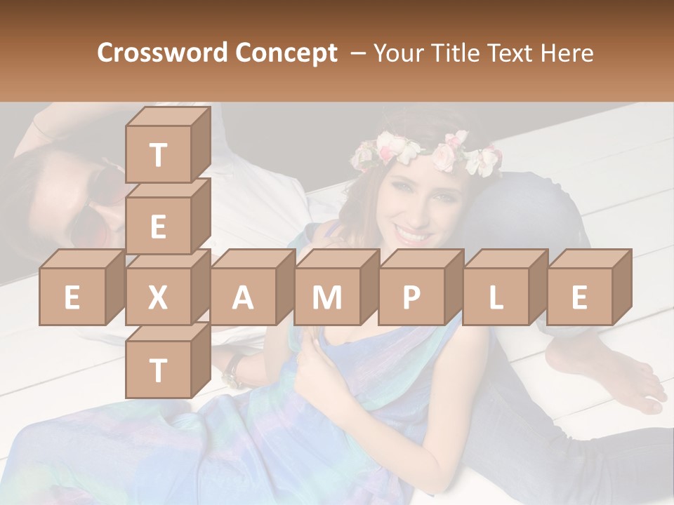 A Man And A Woman Laying On A Dock PowerPoint Template