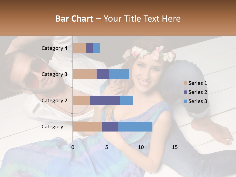 A Man And A Woman Laying On A Dock PowerPoint Template