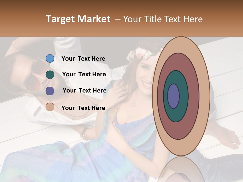 A Man And A Woman Laying On A Dock PowerPoint Template