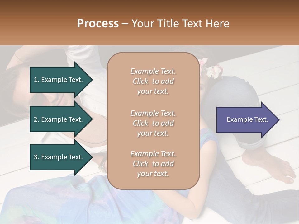 A Man And A Woman Laying On A Dock PowerPoint Template
