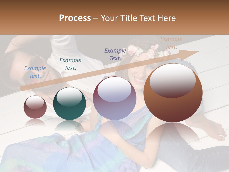 A Man And A Woman Laying On A Dock PowerPoint Template