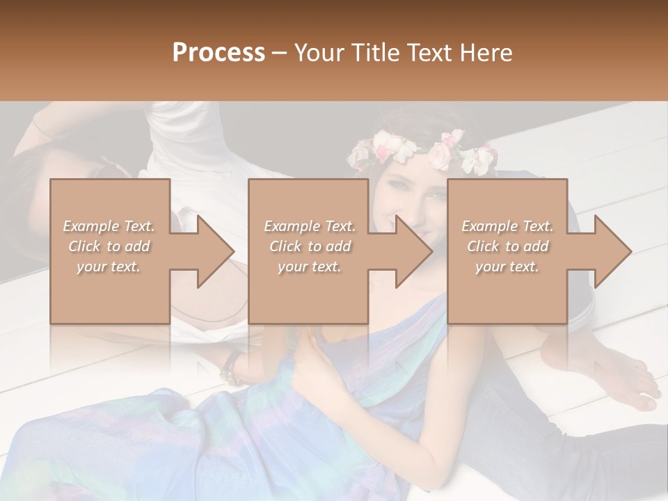 A Man And A Woman Laying On A Dock PowerPoint Template