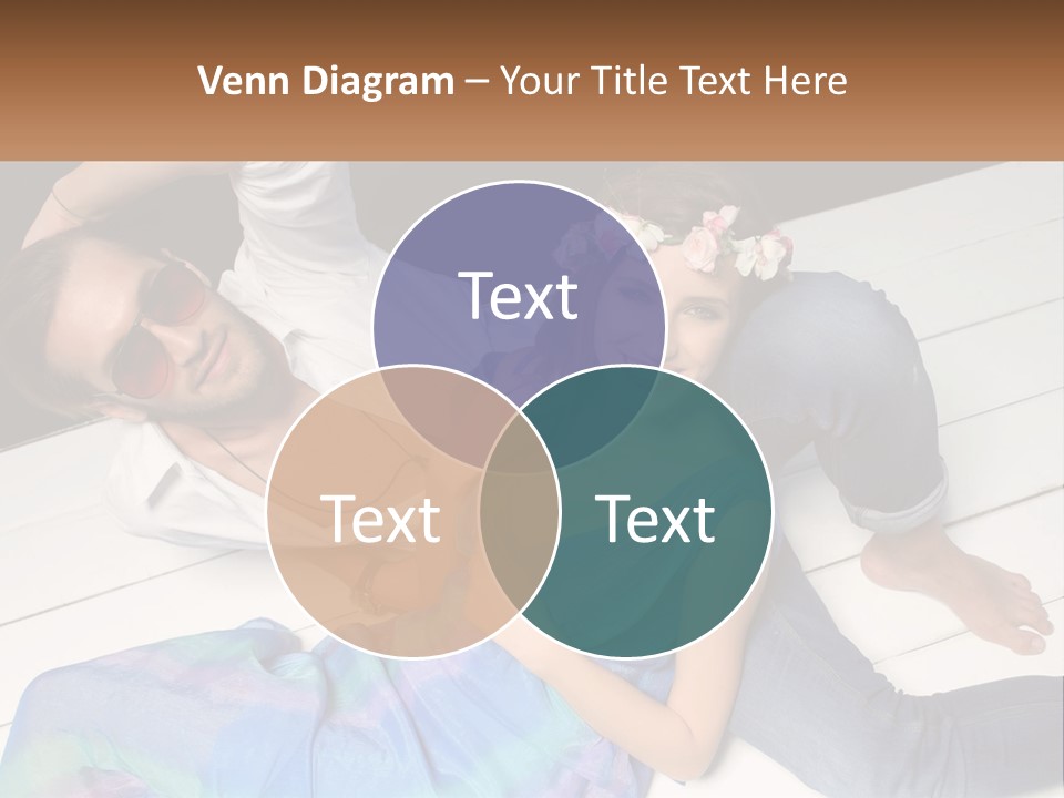 A Man And A Woman Laying On A Dock PowerPoint Template