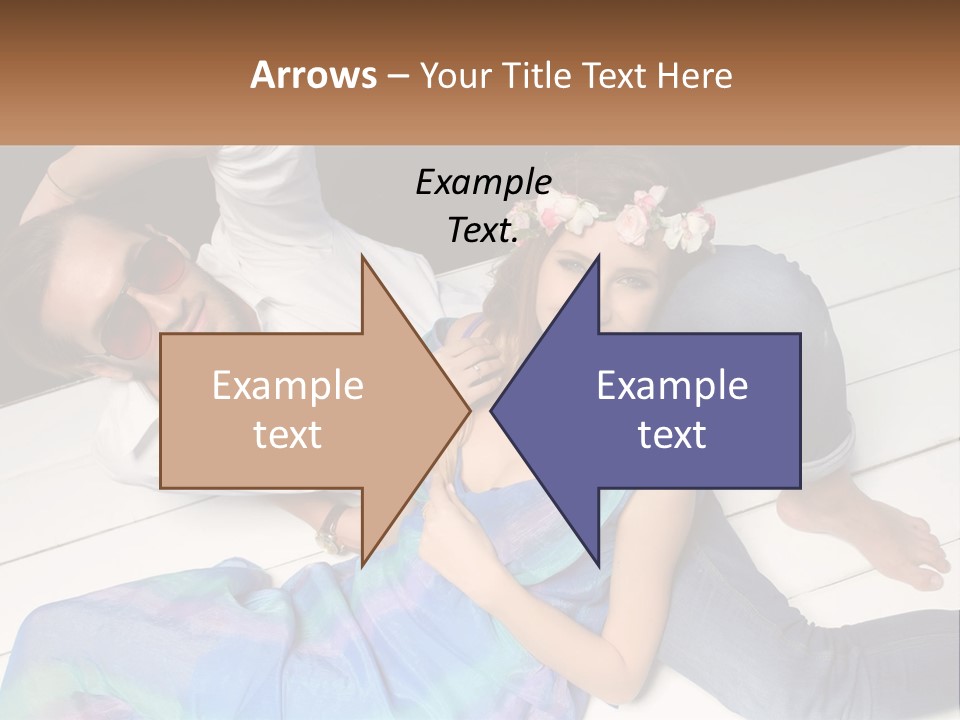 A Man And A Woman Laying On A Dock PowerPoint Template