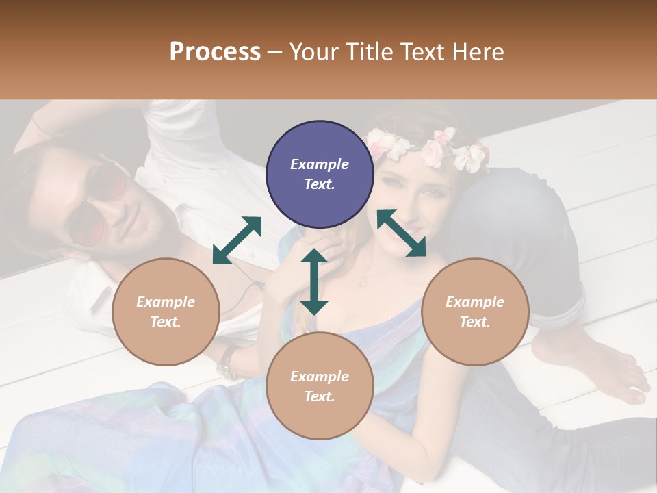 A Man And A Woman Laying On A Dock PowerPoint Template