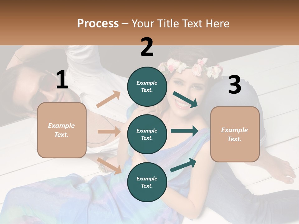 A Man And A Woman Laying On A Dock PowerPoint Template