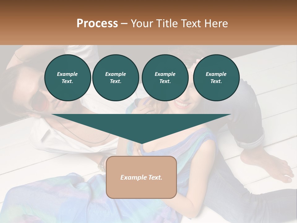 A Man And A Woman Laying On A Dock PowerPoint Template