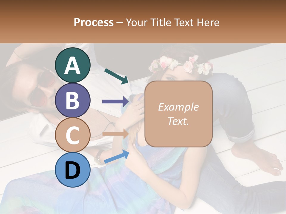 A Man And A Woman Laying On A Dock PowerPoint Template