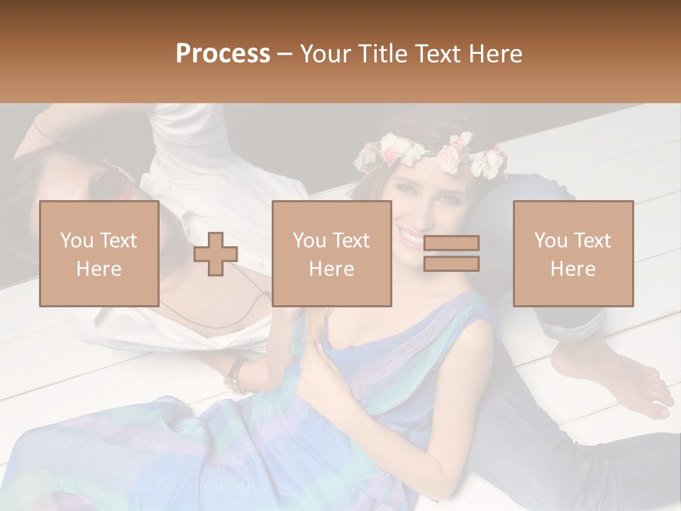 A Man And A Woman Laying On A Dock PowerPoint Template