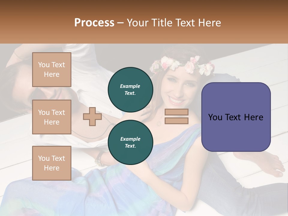 A Man And A Woman Laying On A Dock PowerPoint Template