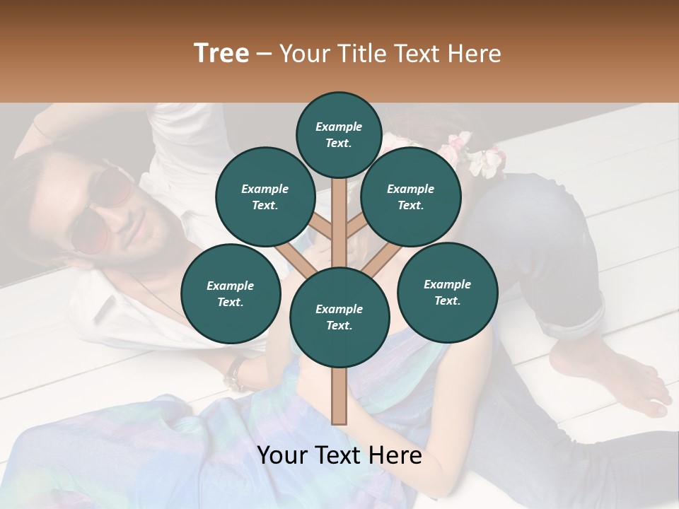 A Man And A Woman Laying On A Dock PowerPoint Template