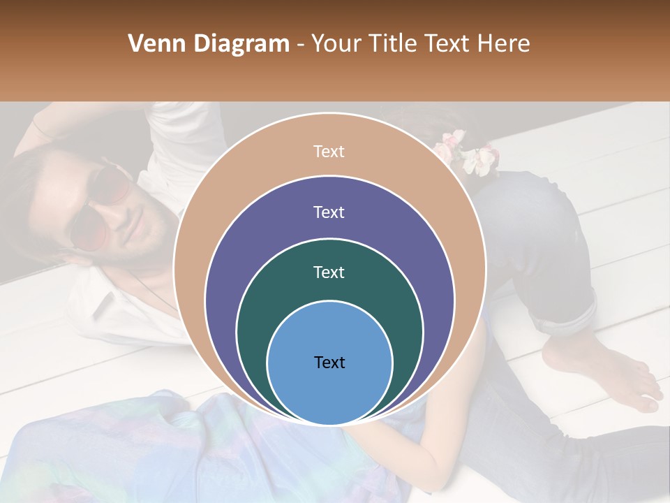 A Man And A Woman Laying On A Dock PowerPoint Template