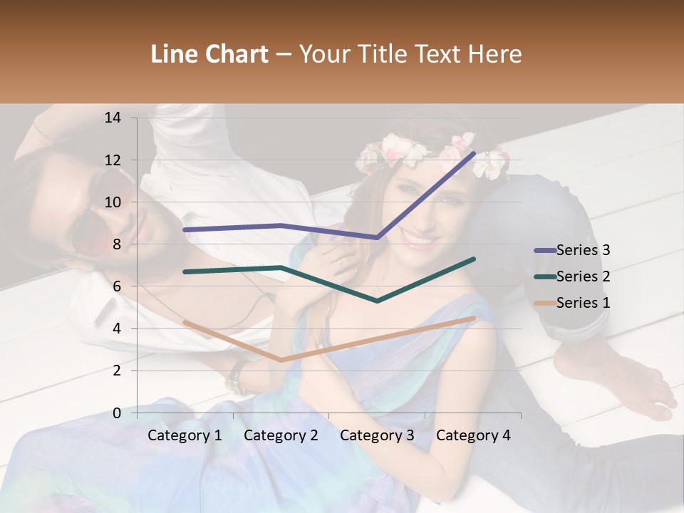 A Man And A Woman Laying On A Dock PowerPoint Template