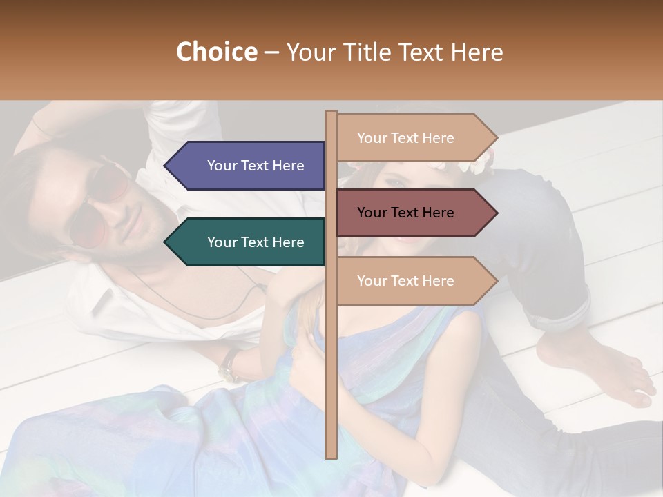 A Man And A Woman Laying On A Dock PowerPoint Template