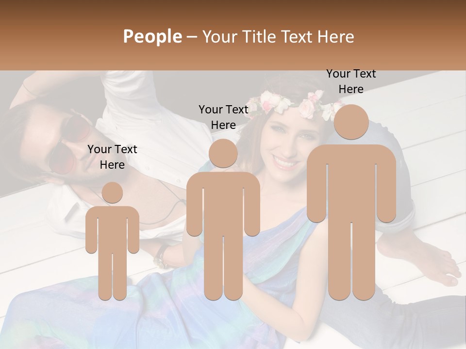 A Man And A Woman Laying On A Dock PowerPoint Template