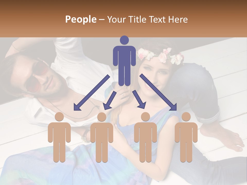 A Man And A Woman Laying On A Dock PowerPoint Template