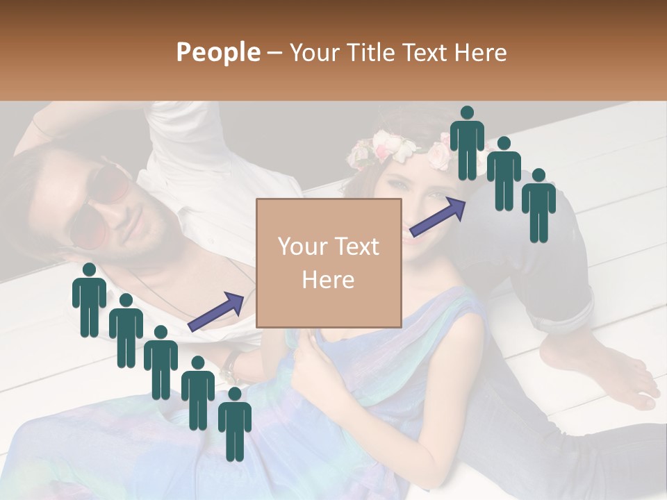 A Man And A Woman Laying On A Dock PowerPoint Template