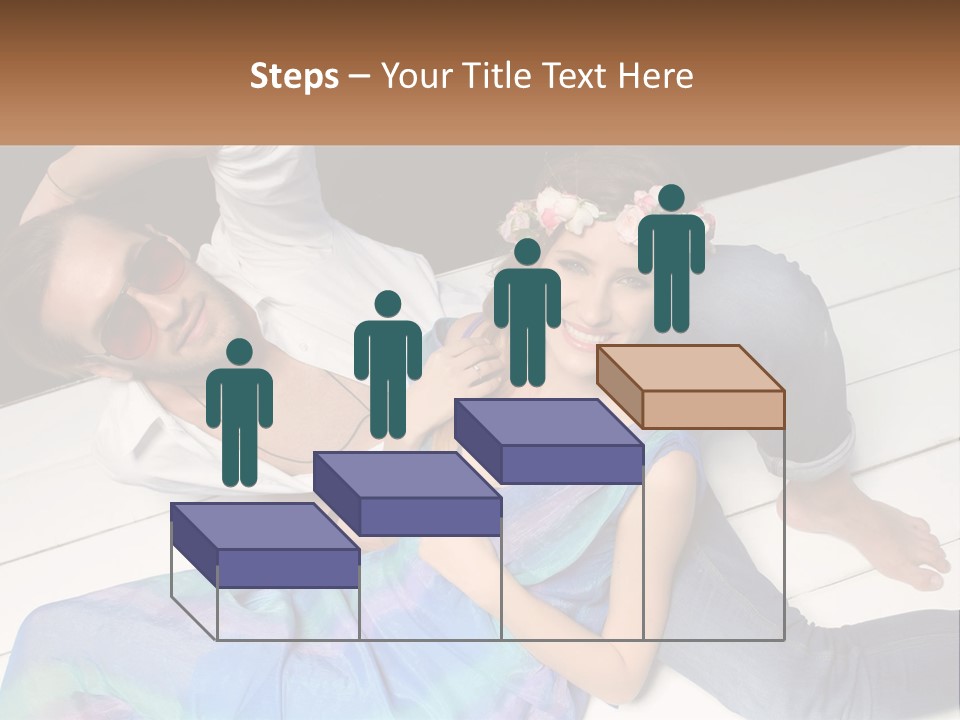 A Man And A Woman Laying On A Dock PowerPoint Template