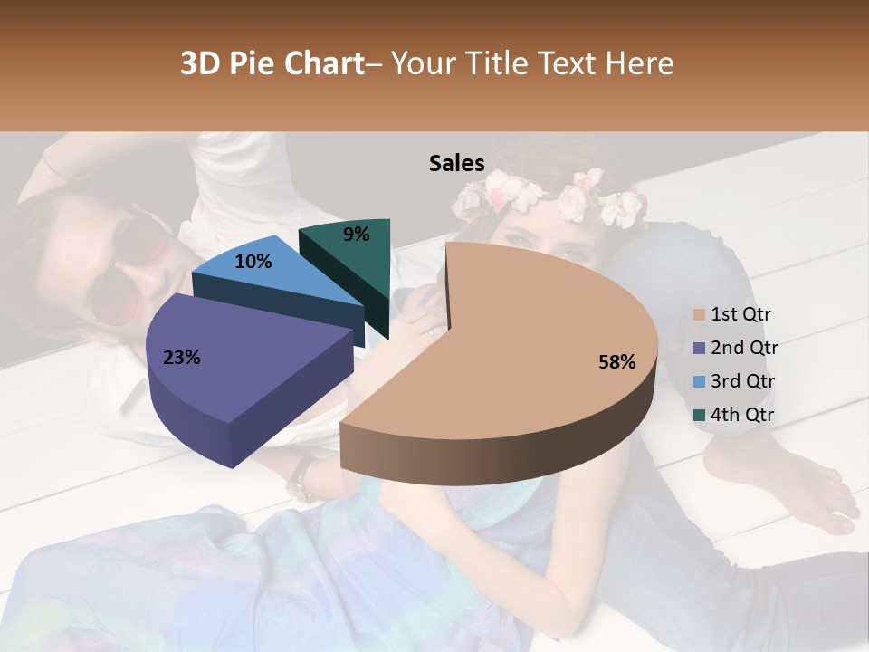 A Man And A Woman Laying On A Dock PowerPoint Template