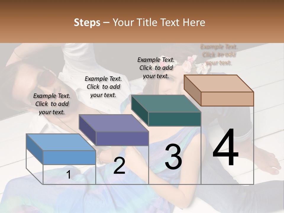 A Man And A Woman Laying On A Dock PowerPoint Template