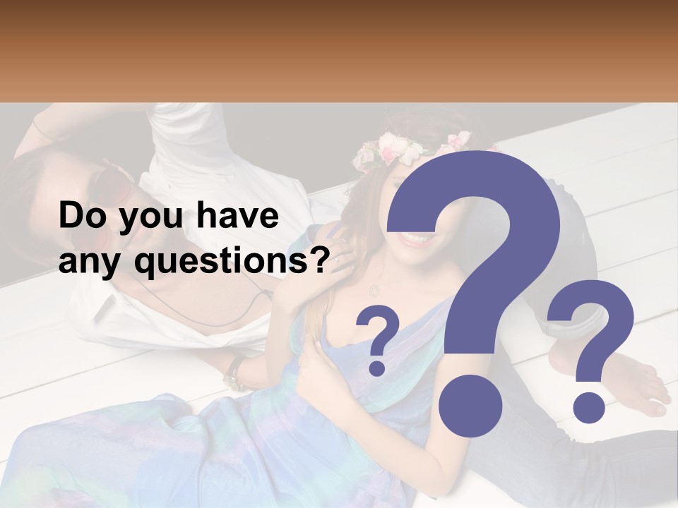 A Man And A Woman Laying On A Dock PowerPoint Template