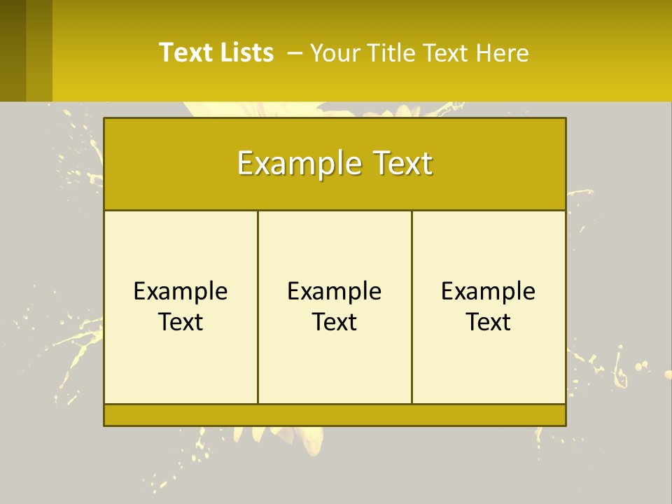 A Bunch Of Yellow Flowers On A Black Background PowerPoint Template