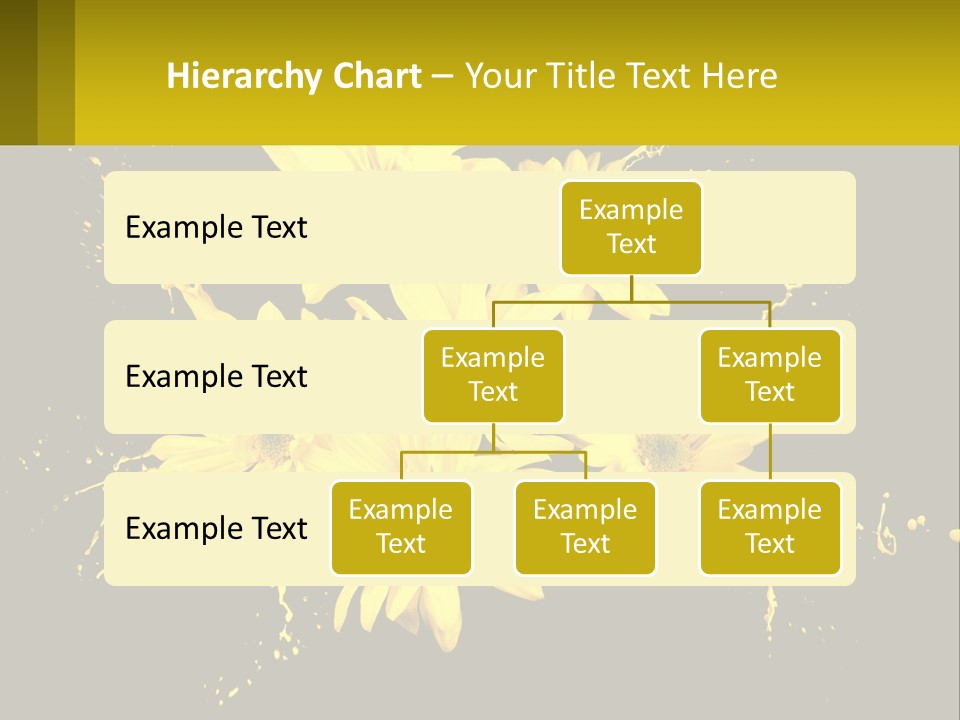 A Bunch Of Yellow Flowers On A Black Background PowerPoint Template