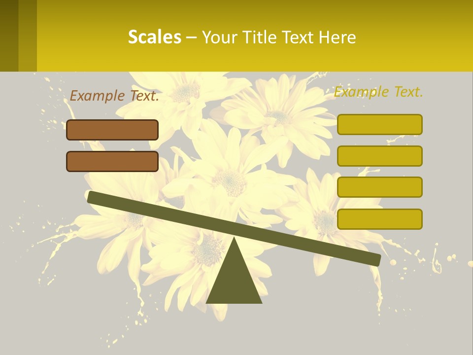 A Bunch Of Yellow Flowers On A Black Background PowerPoint Template