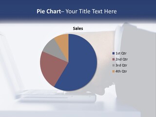 A Man With His Head On A Laptop Keyboard PowerPoint Template