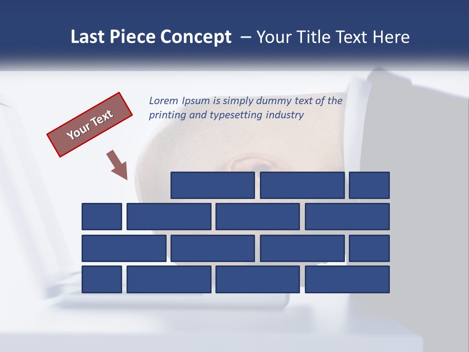 A Man With His Head On A Laptop Keyboard PowerPoint Template