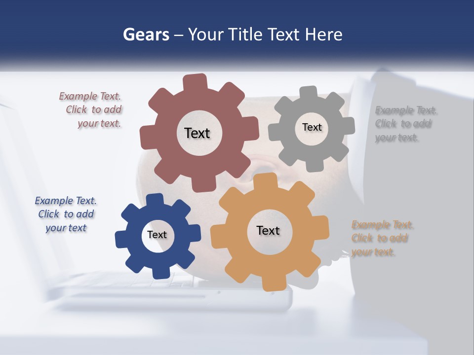 A Man With His Head On A Laptop Keyboard PowerPoint Template