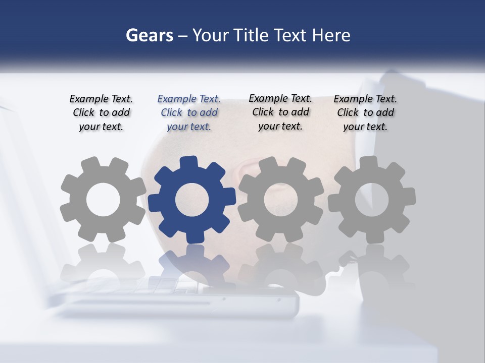 A Man With His Head On A Laptop Keyboard PowerPoint Template