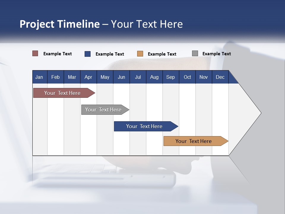 A Man With His Head On A Laptop Keyboard PowerPoint Template