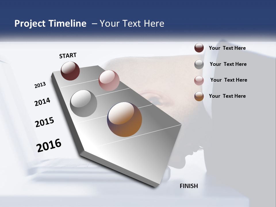 A Man With His Head On A Laptop Keyboard PowerPoint Template
