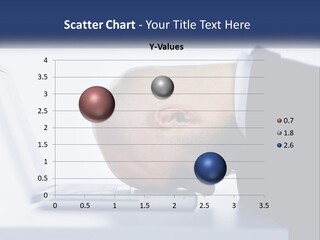 A Man With His Head On A Laptop Keyboard PowerPoint Template