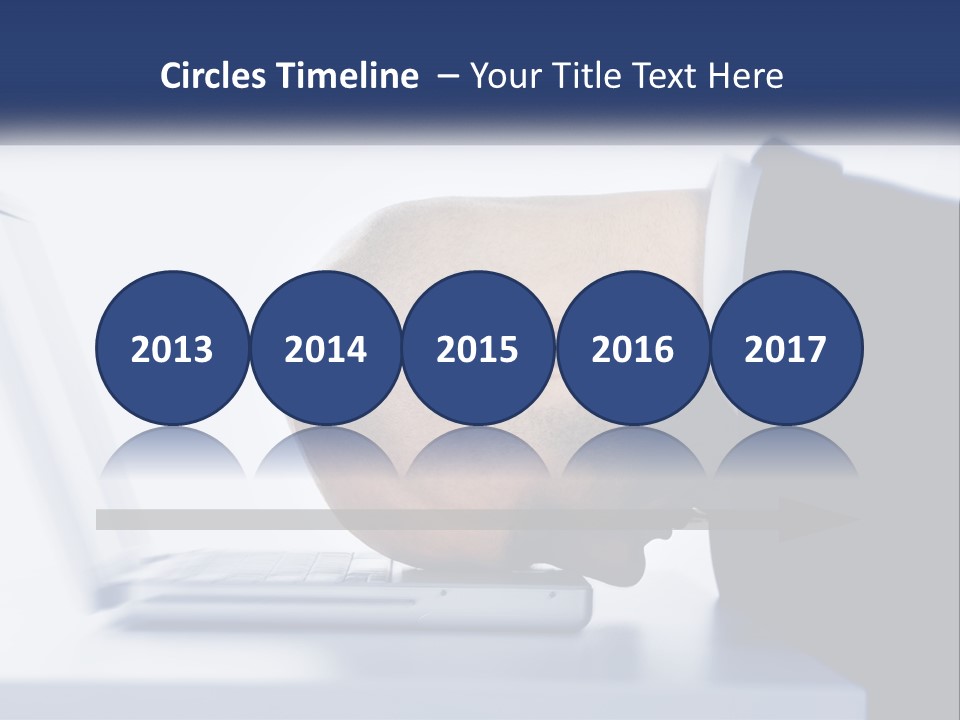 A Man With His Head On A Laptop Keyboard PowerPoint Template