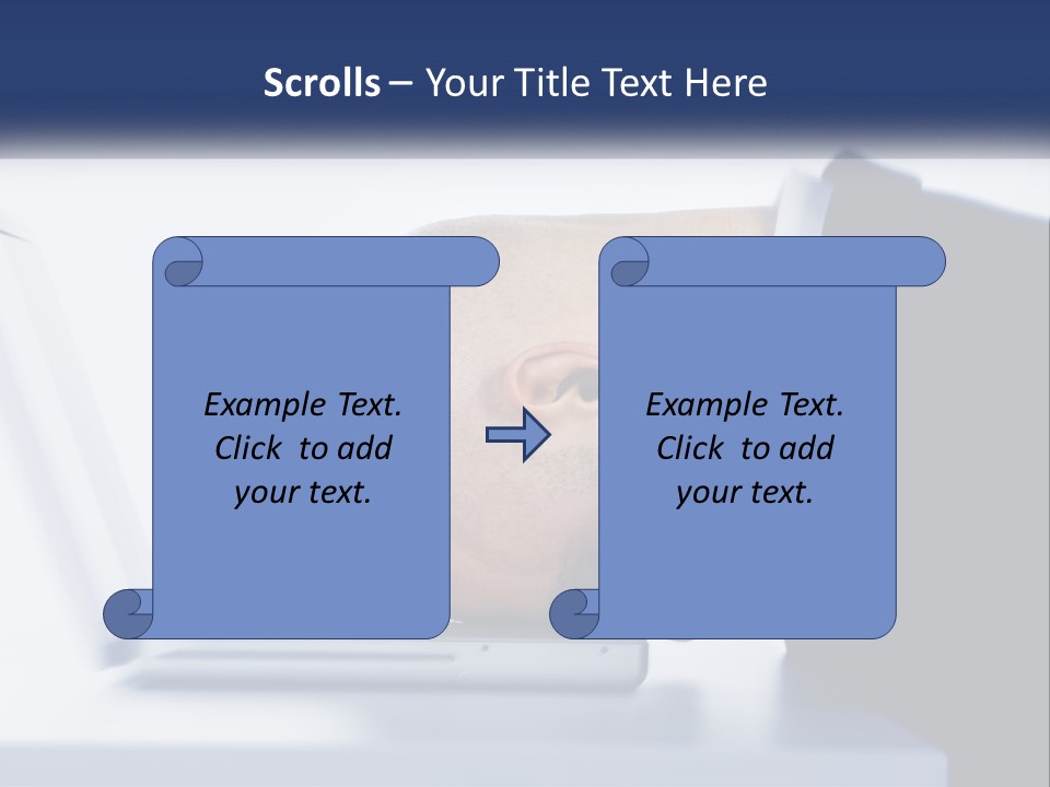 A Man With His Head On A Laptop Keyboard PowerPoint Template