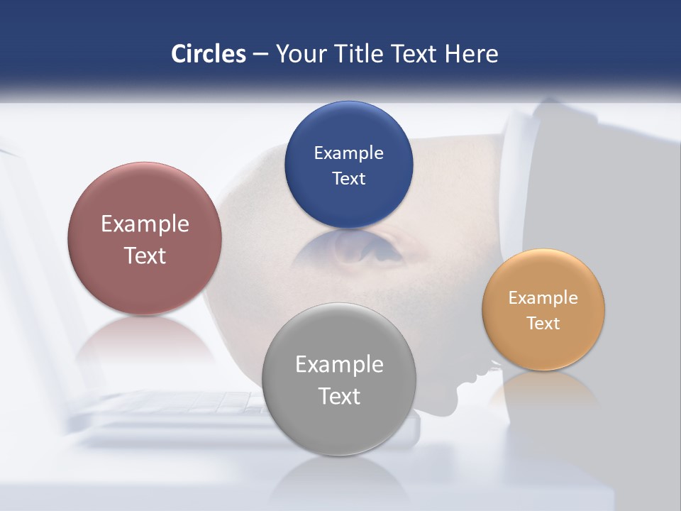 A Man With His Head On A Laptop Keyboard PowerPoint Template