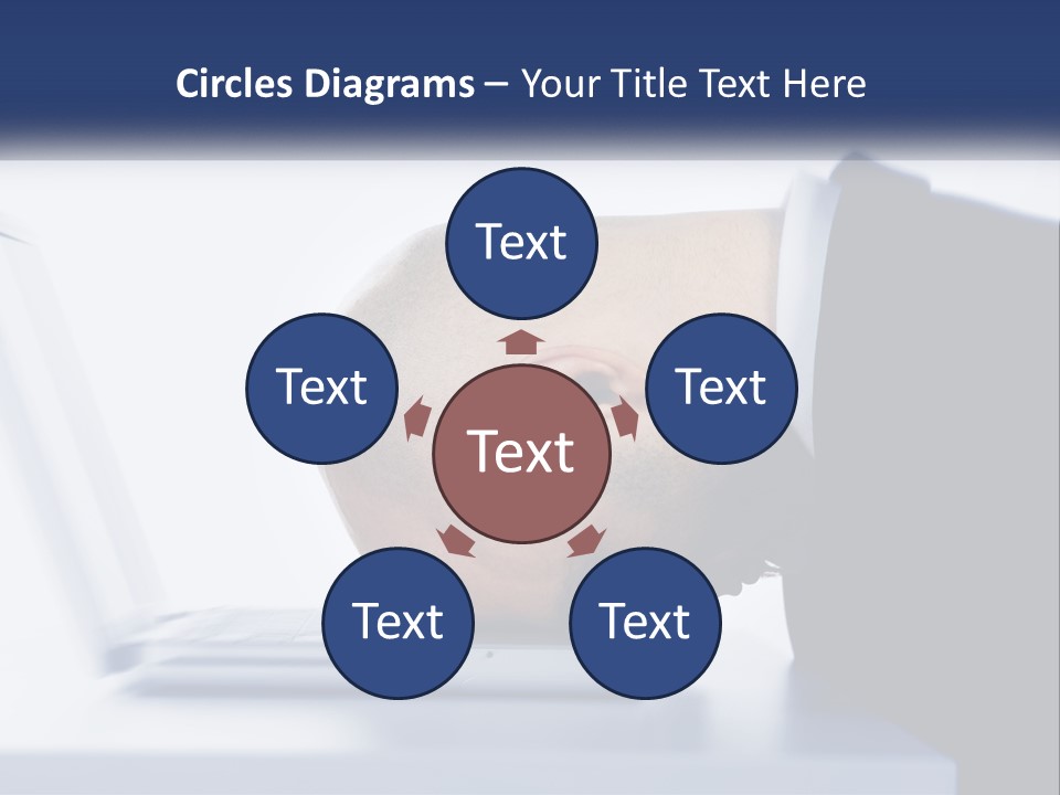 A Man With His Head On A Laptop Keyboard PowerPoint Template