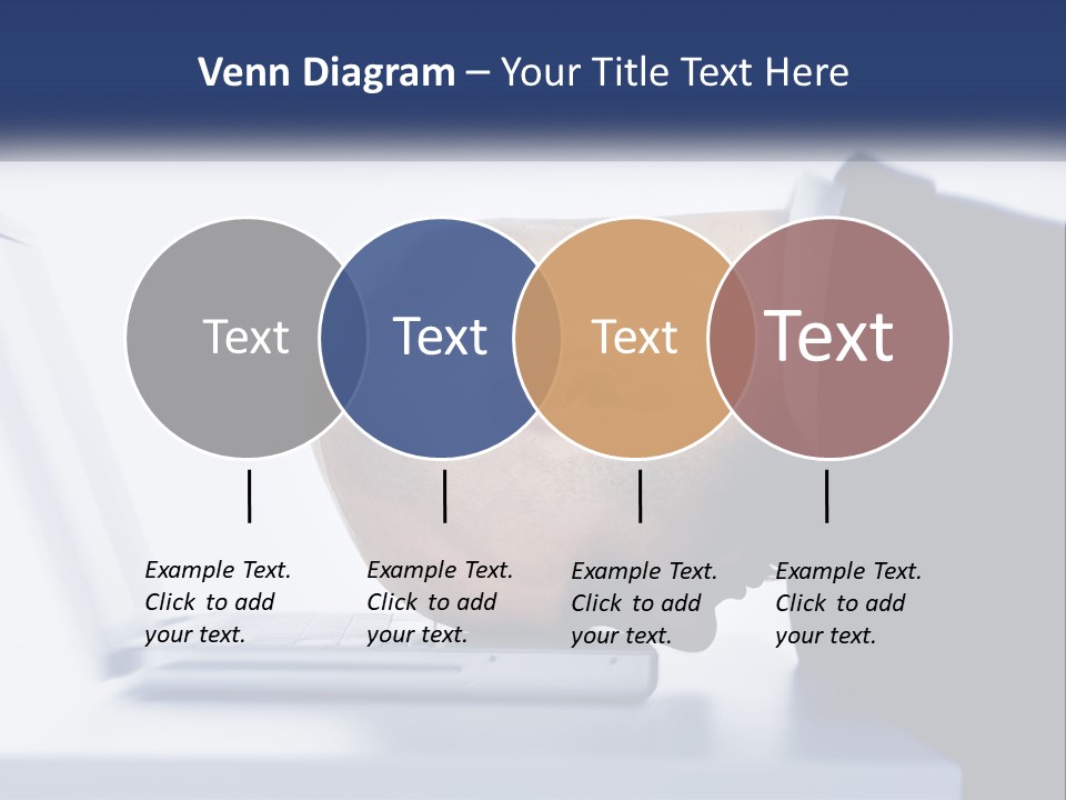 A Man With His Head On A Laptop Keyboard PowerPoint Template