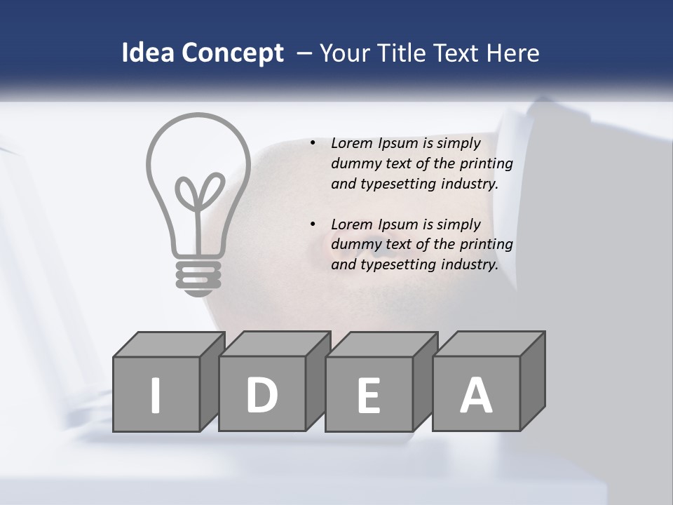 A Man With His Head On A Laptop Keyboard PowerPoint Template