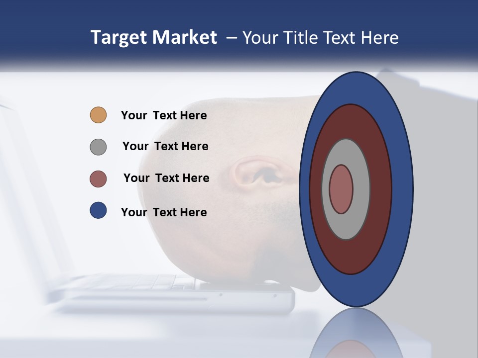 A Man With His Head On A Laptop Keyboard PowerPoint Template