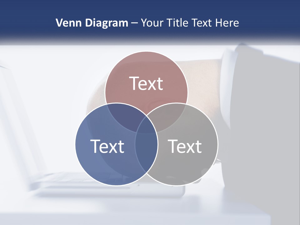 A Man With His Head On A Laptop Keyboard PowerPoint Template
