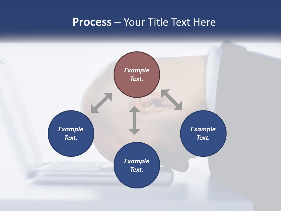 A Man With His Head On A Laptop Keyboard PowerPoint Template