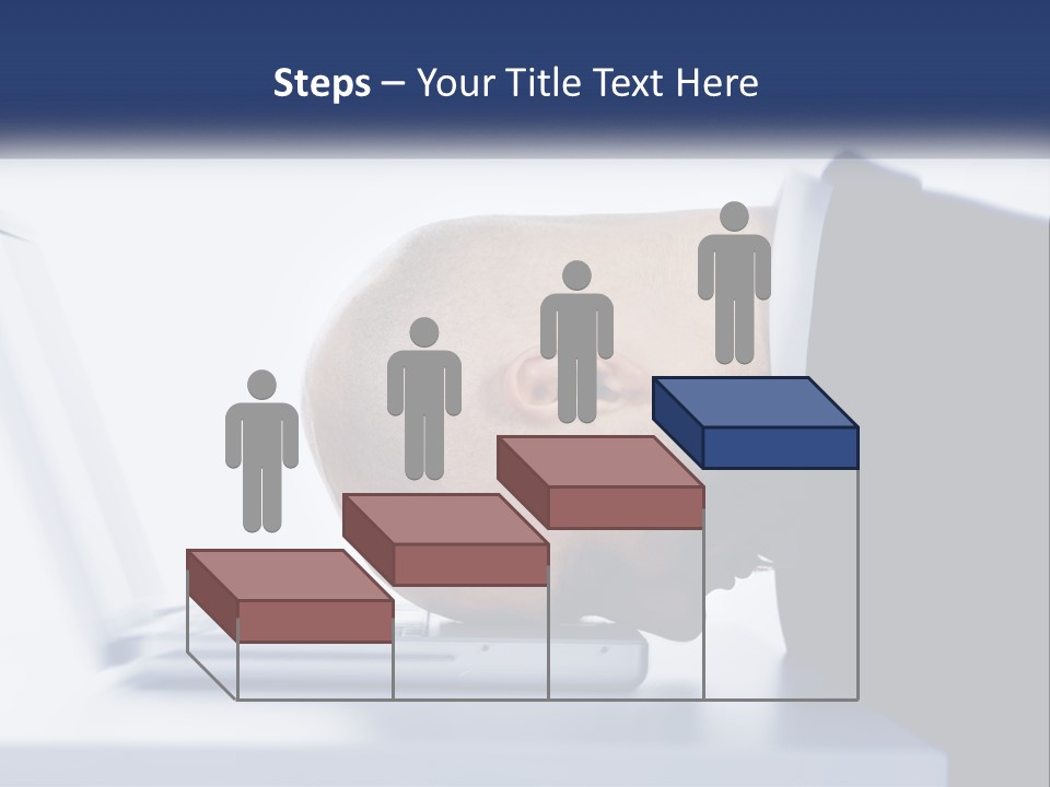 A Man With His Head On A Laptop Keyboard PowerPoint Template