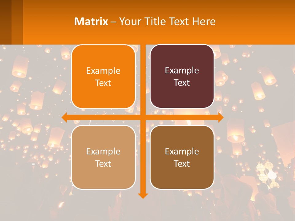 A Group Of People Standing In Front Of A Sky Full Of Lanterns PowerPoint Template