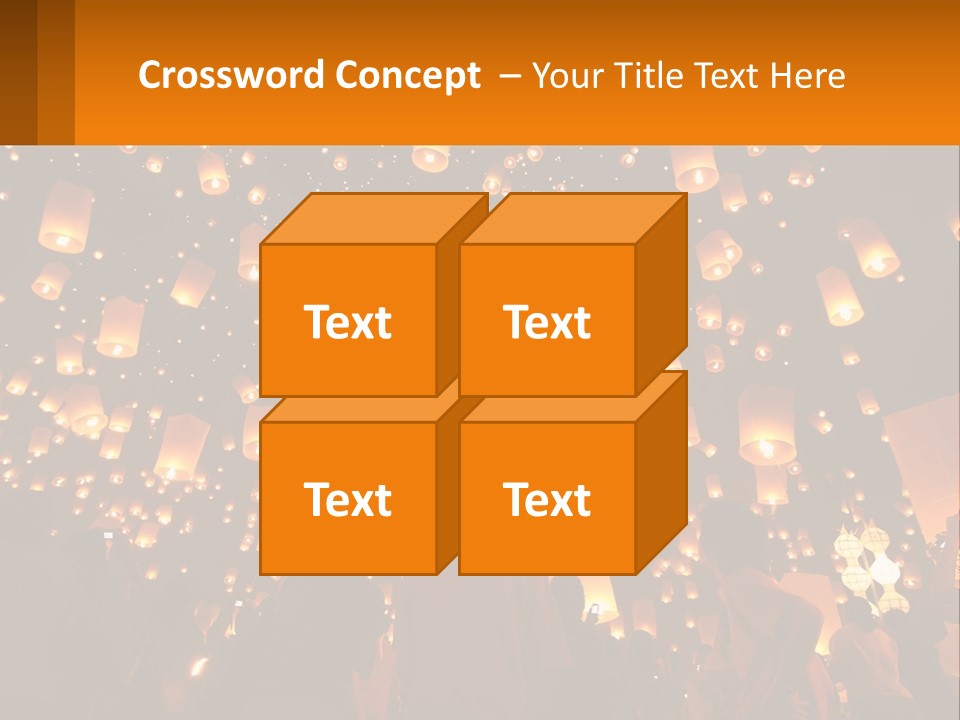 A Group Of People Standing In Front Of A Sky Full Of Lanterns PowerPoint Template