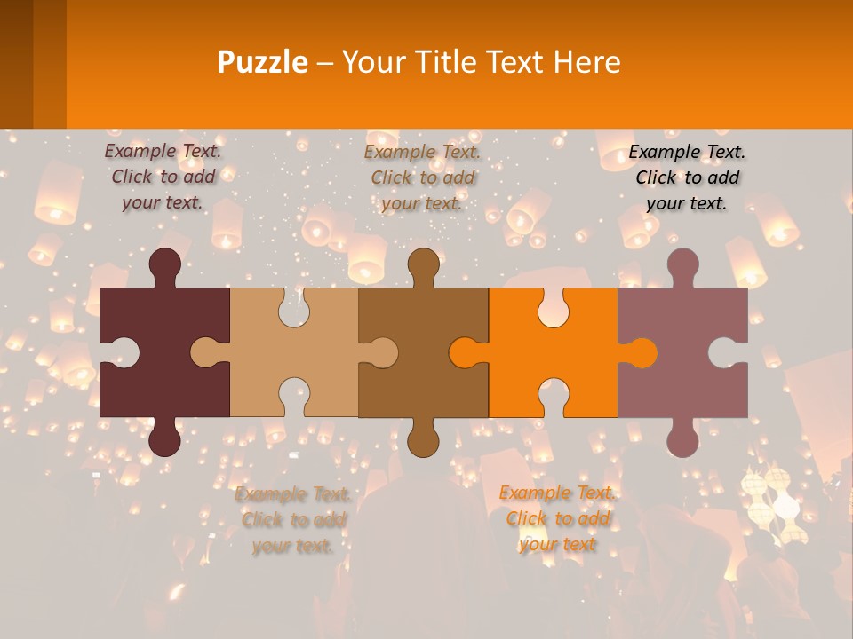 A Group Of People Standing In Front Of A Sky Full Of Lanterns PowerPoint Template